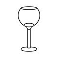 cabernet wine glass line icon vector illustration