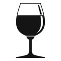 Cabernet wineglass icon, simple style
