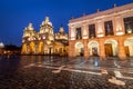 Cabildo and Cordoba Cathedral at night - Cordoba, Argentina Royalty Free Stock Photo