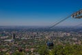 Cabin of cable car at Almaty city view, Kazakhstan