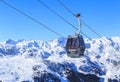 Cabin cableway ski resort of Meribel