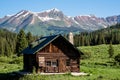 Cabin in the Colorado Rocky Mountains Royalty Free Stock Photo