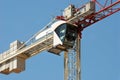 Cabin of the construction crane Royalty Free Stock Photo