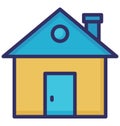 Cabin, cottage Isolated Vector Icon which can be easily edit or modified. Royalty Free Stock Photo