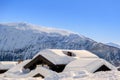 Cabin covered with snow in winter Royalty Free Stock Photo