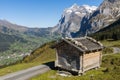 Cabin Grindelwald Wetterhorn Royalty Free Stock Photo