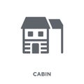 Cabin icon from Camping collection. Royalty Free Stock Photo
