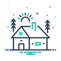 Mix icon for Cabin, cottage and shack