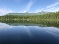 Cabin on Lake McDonald, Glacier National Park Royalty Free Stock Photo