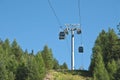 Cabin lifts in the Alps Royalty Free Stock Photo