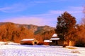 Cabin in the mountains Royalty Free Stock Photo