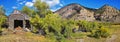 Cabin on old cowboy ranch and farm in Indian Canyon, Nine-Mile Canyon Loop between Duchesne and Price on US Highway 191, in the Ui Royalty Free Stock Photo