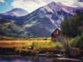 Cabin in the Rocky Mountains Royalty Free Stock Photo