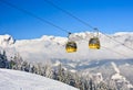 Cabin ski lift. Ski resort Schladming . Austria