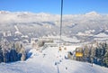 Cabin ski lift. Ski resort Schladming . Austria