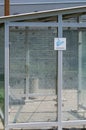 Cabin for smoking with sign - smoking area Royalty Free Stock Photo