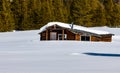 Cabin In A Snow Drift In Steamboat Lake State Park