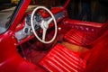 Cabin of a sports car Mercedes-Benz 300 SL Gullwing coupe, 1955 Royalty Free Stock Photo
