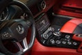 Cabin of supercar Mercedes-Benz SLS AMG (R197), 2012.