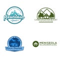 Cabin villa mountain adventure logo design Royalty Free Stock Photo