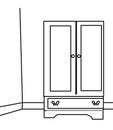 Cabinet coloring page