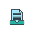 Cabinet file filled outline icon Royalty Free Stock Photo