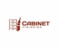 Cabinet finishing and refinishing logo design. Varnishing furniture vector design