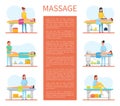 Cabinet of Medical Relaxing Massage Vector Poster