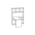 Cabinet Side Board furniture minimalist logo, vector icon illustration design template Royalty Free Stock Photo