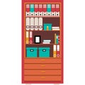 Cabinet vector office work room interior icon Royalty Free Stock Photo