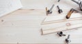 Cabinetmaking with cutter Royalty Free Stock Photo