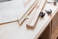 Cabinetmaking with cutter Royalty Free Stock Photo