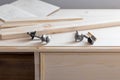 Cabinetmaking with cutter Royalty Free Stock Photo