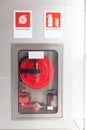 Cabinets for fire extinguishers Royalty Free Stock Photo