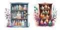 Cabinets with magic potions