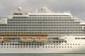 Cabins and life rarfts of a modern cruise ship Royalty Free Stock Photo