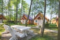 Cabins and trees