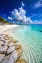 Cable Beach Bahamas with White Sand and Clear Waters Royalty Free Stock Photo