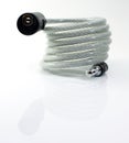 Cable bike lock on white with shadow Royalty Free Stock Photo
