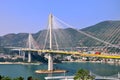 Cable bridge in Hongkong Royalty Free Stock Photo