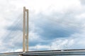 Cable bridge over river Royalty Free Stock Photo