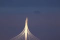 Cable bridge in sankt petersburg in russia in summer.