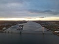 Cable Bridge (Ed Hendler) Bridge - Kennewick, WA Royalty Free Stock Photo