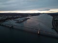 Cable Bridge (Ed Hendler) Bridge - Kennewick, WA Royalty Free Stock Photo