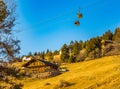 Cable car in alpine landscape Royalty Free Stock Photo