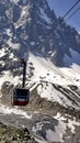 Cable car on Aiguille du Midi Royalty Free Stock Photo