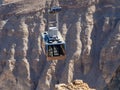 Cable car ascending to Masada fortress, Israel Royalty Free Stock Photo