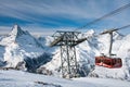 Cable car from Blauherd to Rothorn, Zermatt, Switzerland