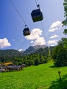 Cable car blue sky in summer Royalty Free Stock Photo