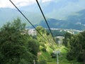 Cable car, cable car, cable car, mountain road Royalty Free Stock Photo